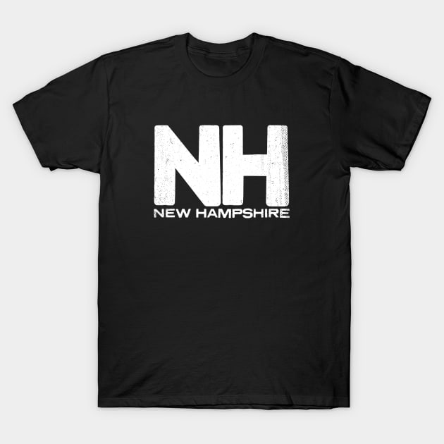 NH New Hampshire State Vintage Typography T-Shirt by Commykaze